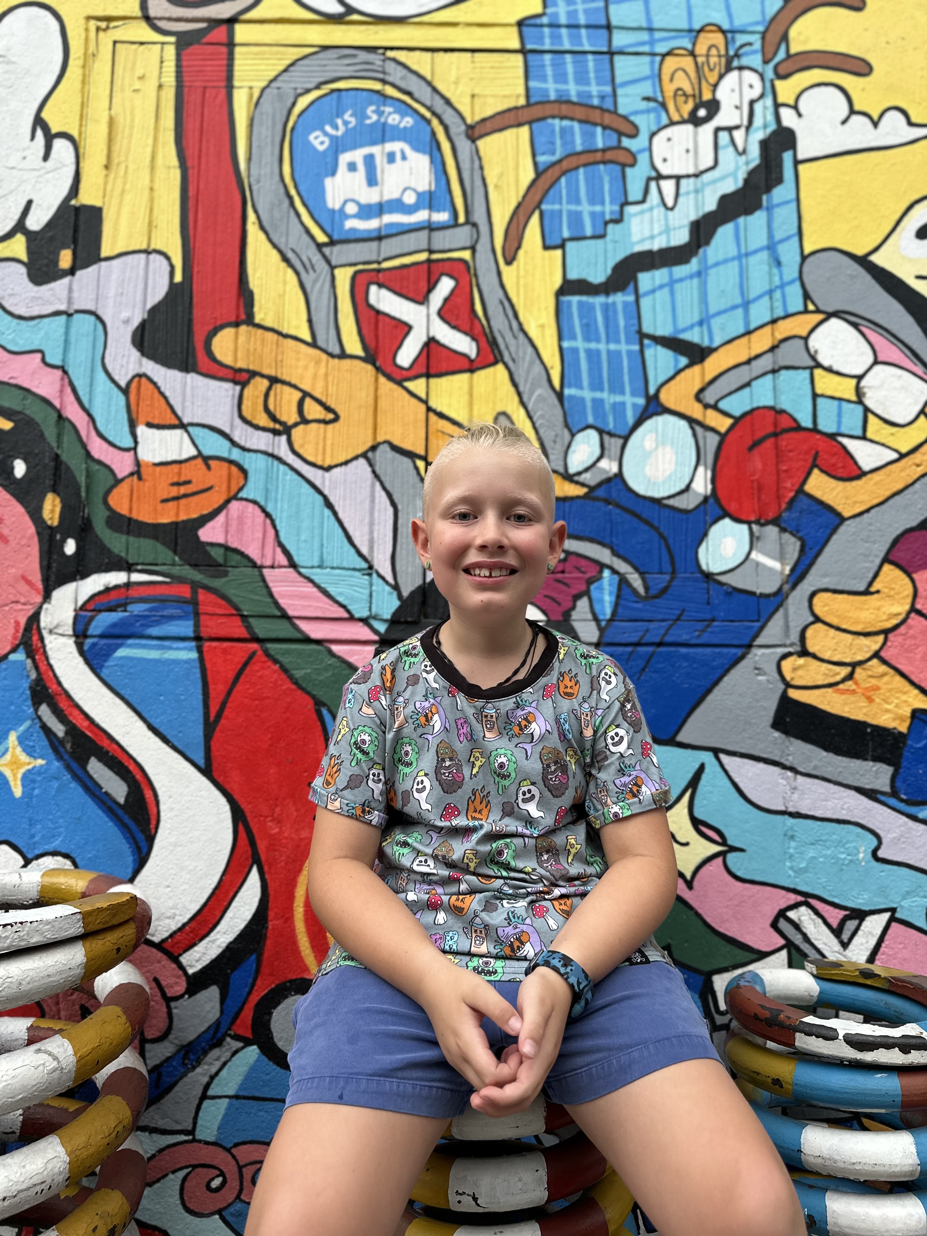 Jax infront of the art