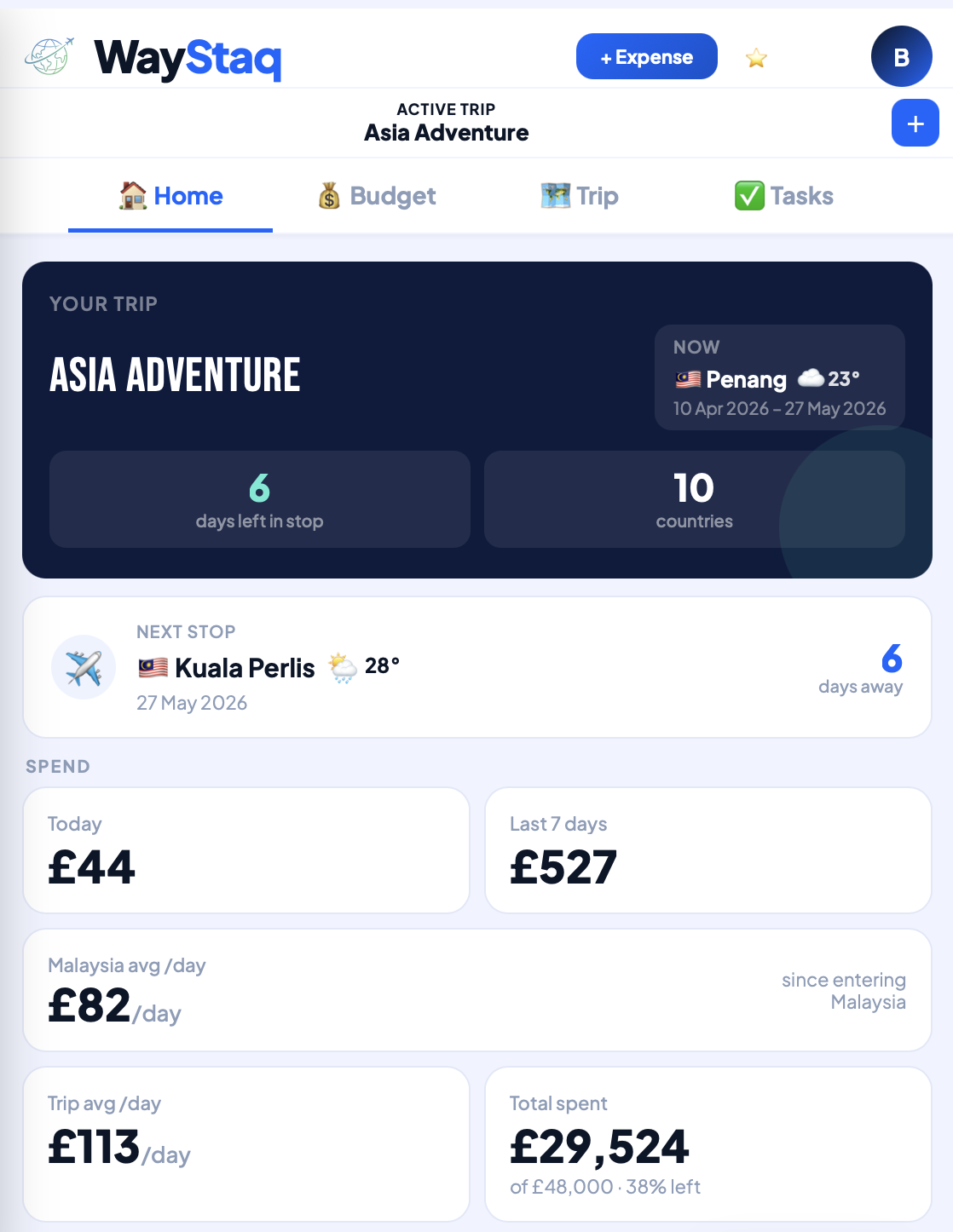 home page